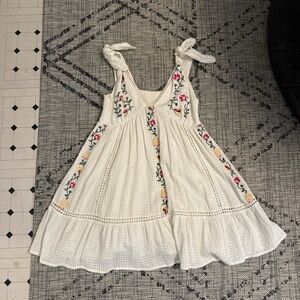 Embroidered White women’s dress